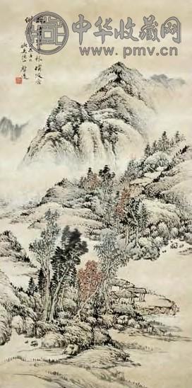 汪声远 设色山水 轴