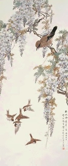 陈康侯 花鸟 轴