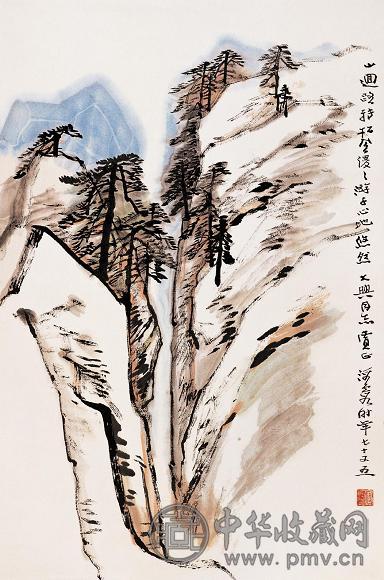 何海霞 1983年作 山水 立轴 设色纸本