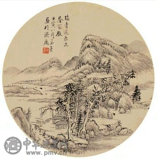 项文彦 山水 扇面