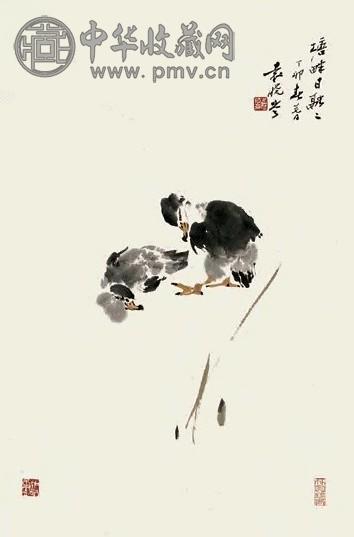 袁晓岑 塘畔 轴