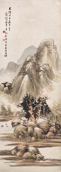 任伯年 山水 立轴 纸本