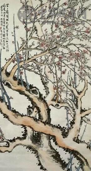 汪吉麟 梅花 轴