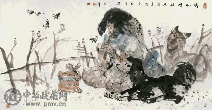 于志学 塞外情韵 镜心 设色