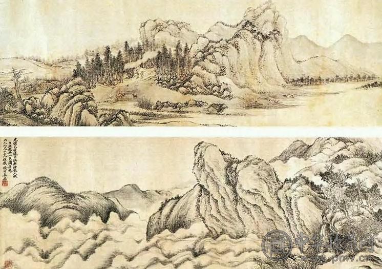 近现代 姜筠 山水 卷
