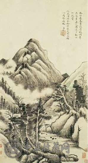 永瑢 清 山水 轴