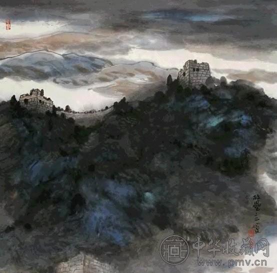 杨延文 1989年作 故垒 镜心 设色纸本