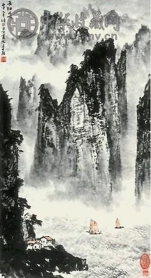 李颖 长江三峡 立轴 纸本