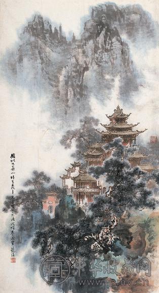 何镜涵 九华山 镜心 纸本