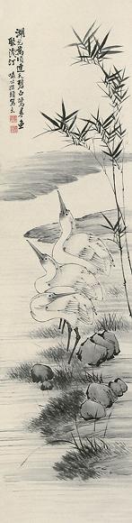 李石君 墨竹 立轴 水墨纸本