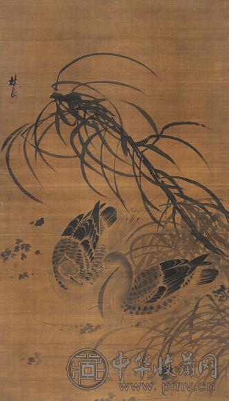 林良(款) 芦雁图 立轴 绢本