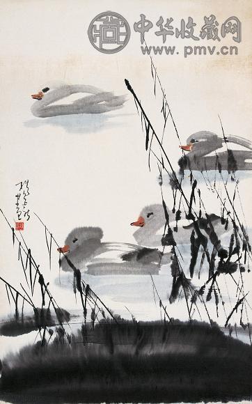 杨正新 春江水暖图 镜心 设色纸本