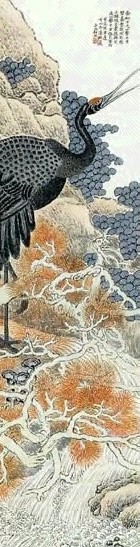 近现代 任预 松鹤 轴