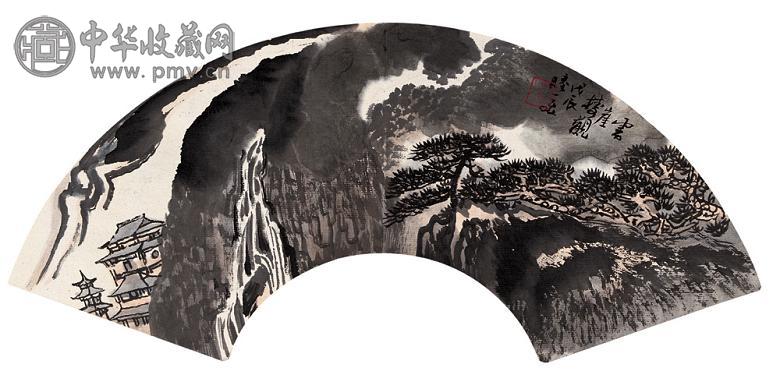 陆一飞 等 山水人物 册页(12开选1) 设色纸本