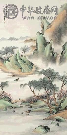 现代 王师子 春山图 轴
