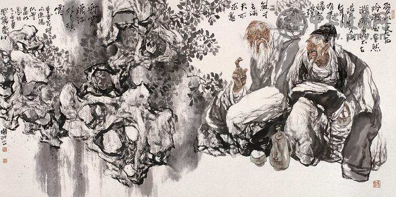 仇智 2005年作 曹雪芹诗意图 镜心 设色纸本