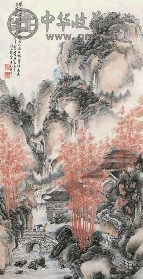 宗明义 山水 中堂 设色纸本