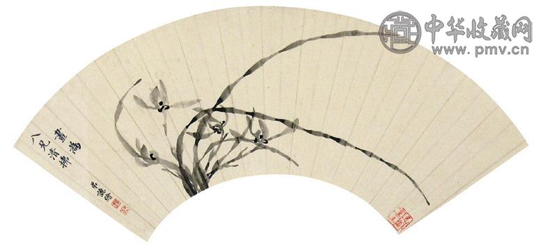 孚郡王 兰花 镜心 水墨纸本