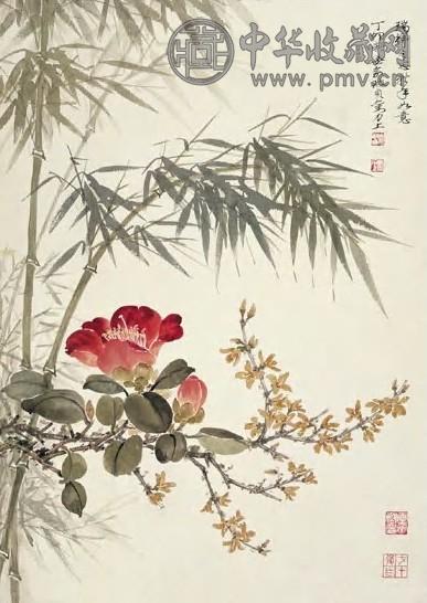 俞致贞 刘力上 迎春图 镜心 设色纸本