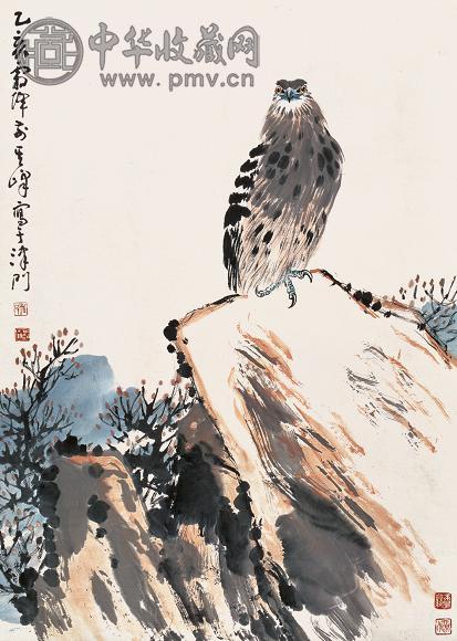 孙其峰 乙亥(1995年)作 鹰 镜心 设色纸本