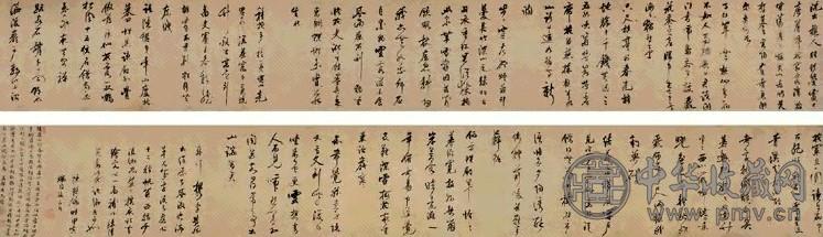 陈继儒 甲寅(1614年)作 书法 手卷 水墨绢本