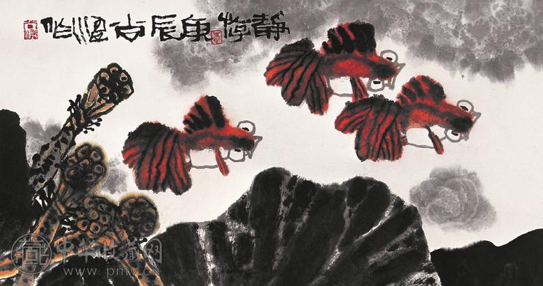 尚涛 庚辰(2000年)作 静游 镜心 设色纸本