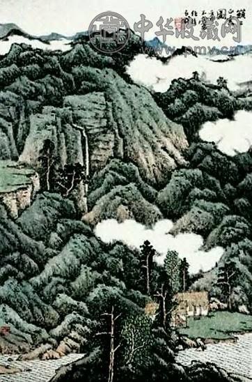 宋玉麟 山水 立轴 设色纸本