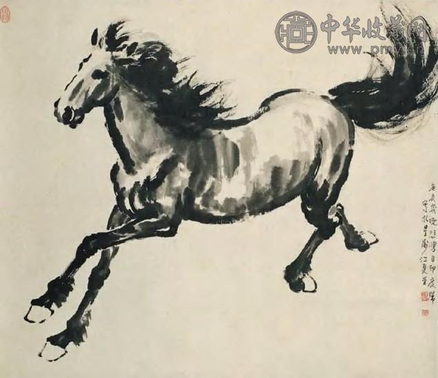 徐悲鸿 近现代 奔马图 轴