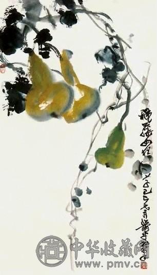 胡絜青 葫芦 镜心 纸本