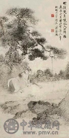 溥佺 松风过身 立轴 水墨纸本