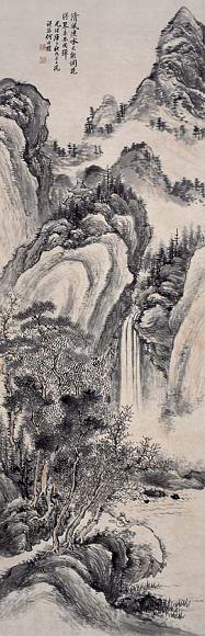 何维朴 山水 立轴 设色纸本