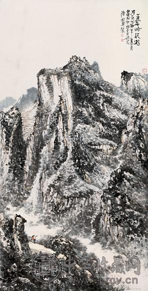 王国兴 山水 镜心 设色纸本