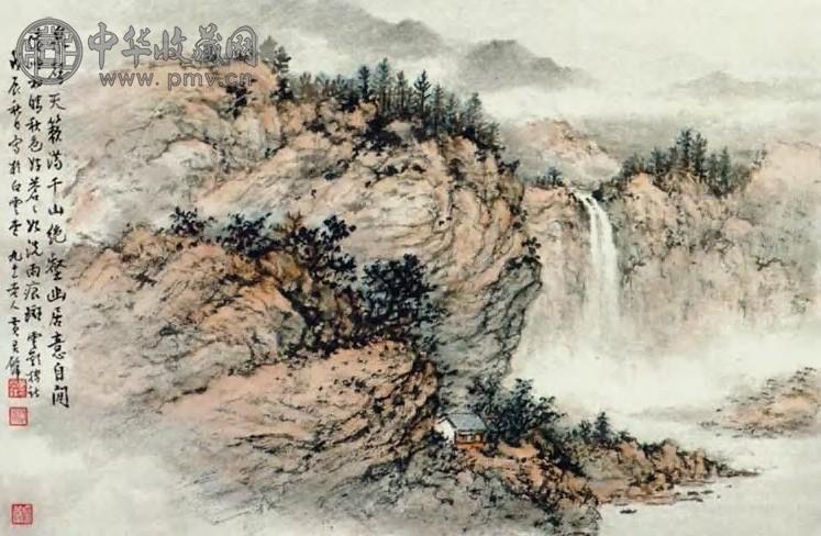 黄君璧 近现代 泉声天籁 镜心