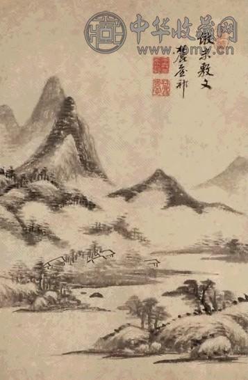 清 王原祁 仿米山水