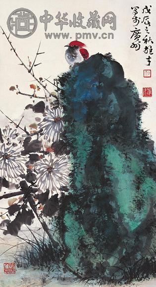 黎雄才 戊辰(1988年)作 花鸟 镜心 设色纸本