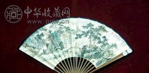 公恕 草堂清赏 成扇 设色纸本