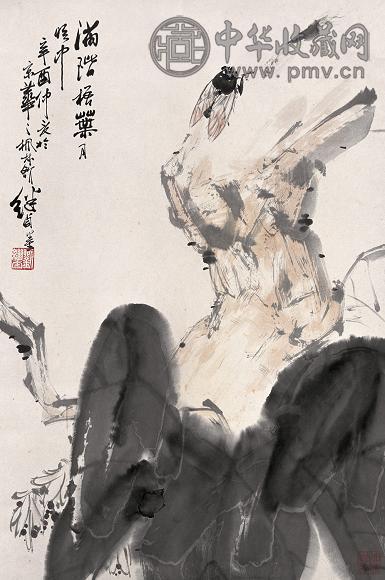 刘继卣 辛西(1981年)作 蝉 立轴 设色纸本
