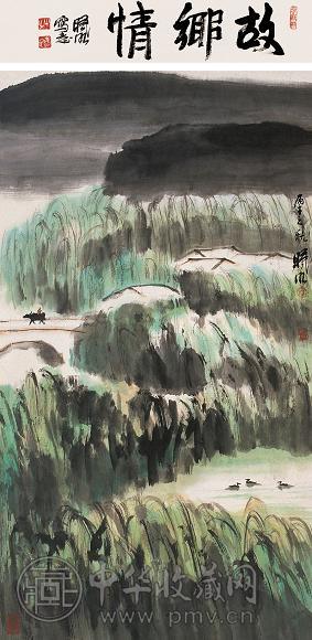 林曦明 故乡情 立轴 设色纸本