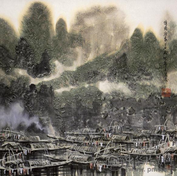 徐希 清溪渔家 镜心 纸本