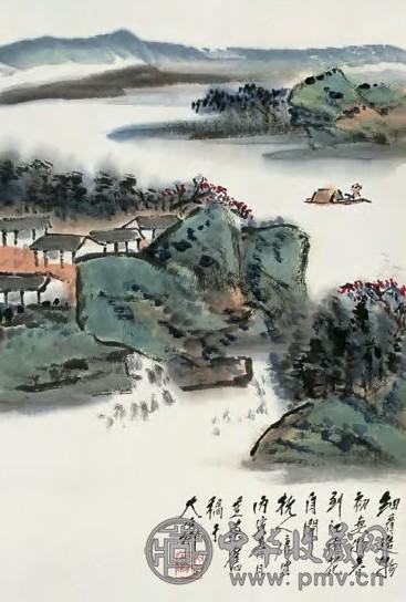 唐云 1986年作 春到江南图 立轴 设色纸本