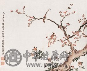 梅兰芳 花鸟 镜心