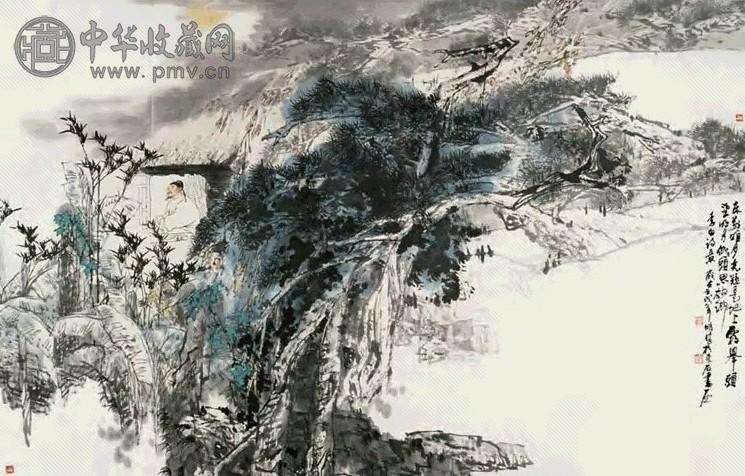 王明明 1982年作 李白诗意图 镜心 设色纸本