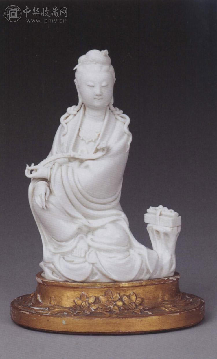 清康熙 德化白釉观音像