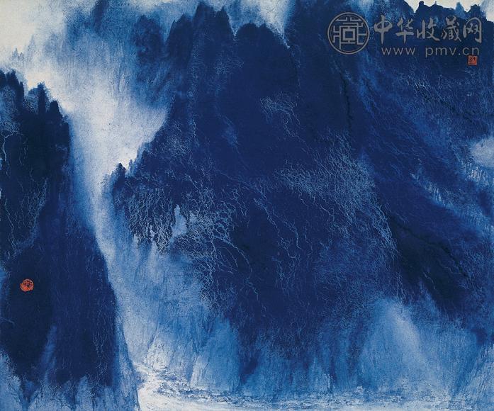 邹涛 山水 镜心 设色纸本