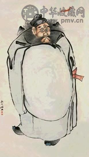 任预 钟馗 立轴 设色纸本