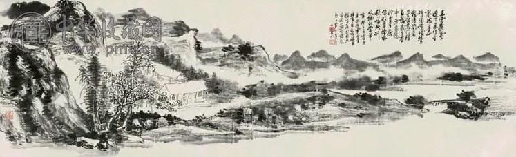 黄宾虹 溪山草堂图 横披 水墨纸本