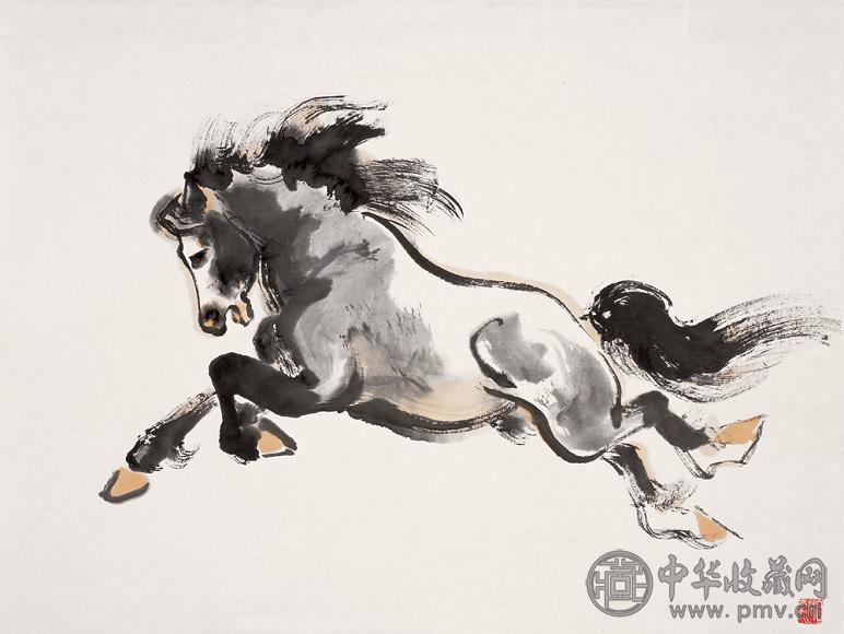 戈湘岚 马 镜心 设色纸本