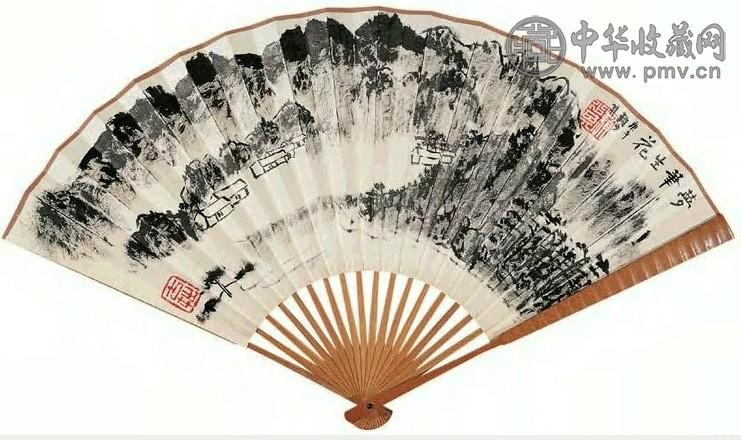 赖少其 1990年作 梦笔生花 扇面 水墨纸本