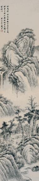 戴熙(款) 山水 立轴 水墨纸本