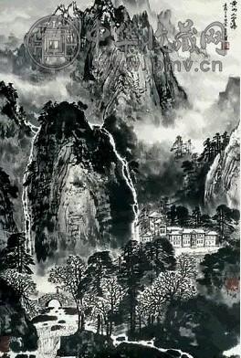 李颖 黄山 立轴 水墨纸本